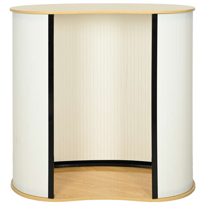 Stand expozițional Maro deschis și alb 90 x 48 x 93 cm WALTI