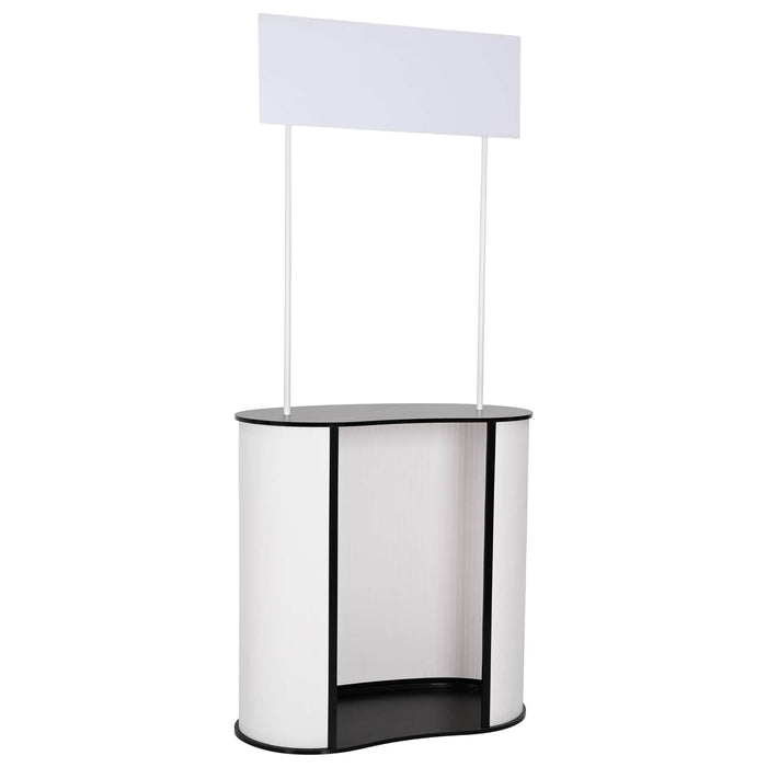 Stand expozițional Negru și Alb 90 x 48 x 200 cm WALTI