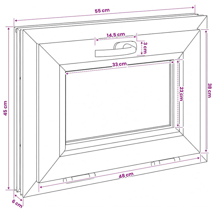Fereastră subterană cu înclinare RISOR 55 x 45 cm - WALTI WALTI
