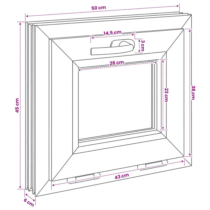 Fereastră subterană cu înclinare RISOR 50 x 45 cm - WALTI WALTI