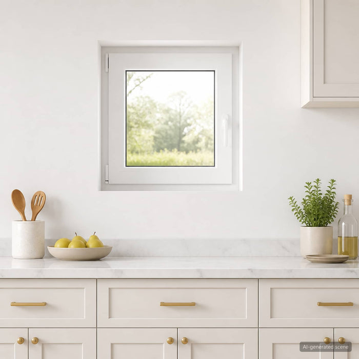 Fereastră pentru subsol RISOR 55 x 55 cm PVC și Sticlă - WALTI WALTI