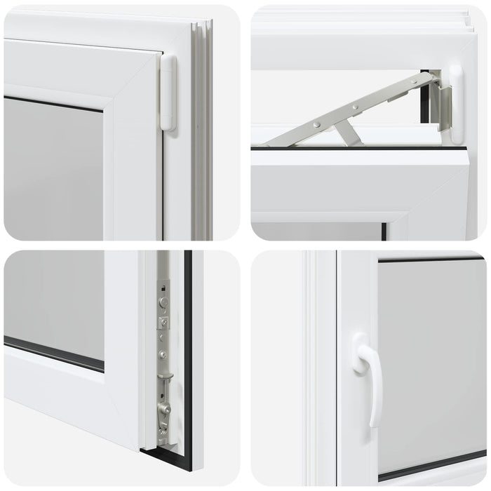 Fereastră pentru subsol RISOR 80 x 55 cm PVC și Sticlă WALTI