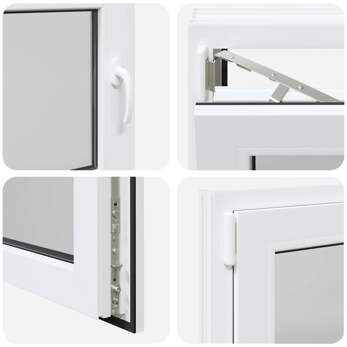 Fereastră pentru subsol RISOR 80 x 55 cm PVC și Sticlă WALTI