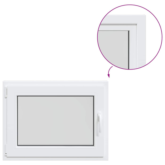 Fereastră pentru subsol RISOR 80 x 55 cm PVC și Sticlă WALTI