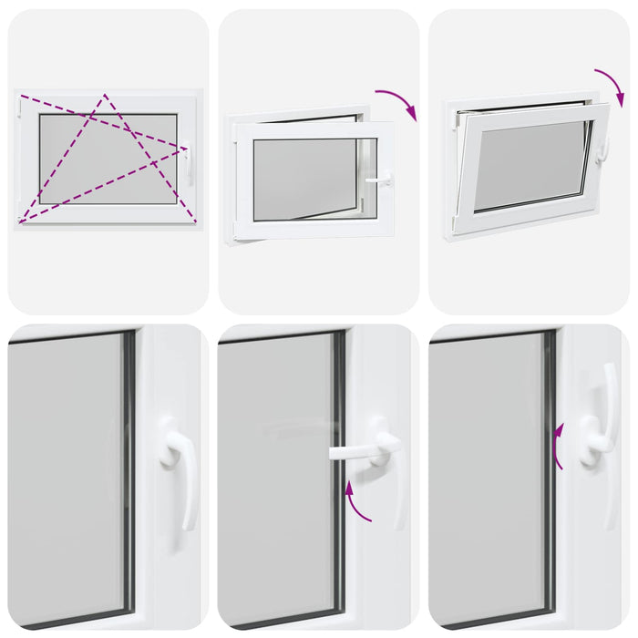 Fereastră pentru subsol RISOR 80 x 55 cm PVC și Sticlă WALTI