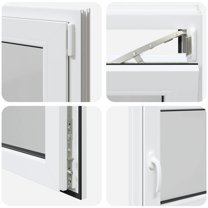 Fereastră pentru subsol RISOR 90 x 55 cm PVC și Sticlă WALTI