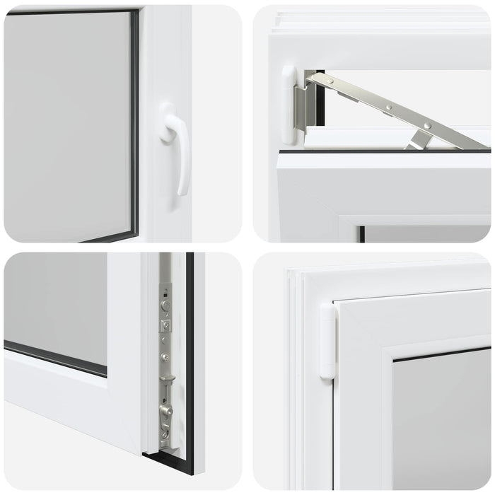 Fereastră pentru subsol RISOR 90 x 55 cm PVC și Sticlă WALTI