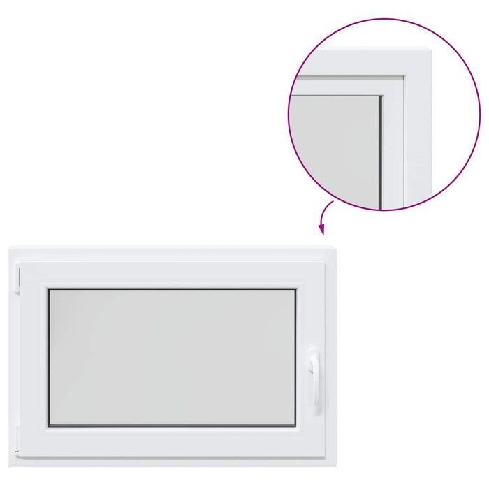 Fereastră pentru subsol RISOR 90 x 55 cm PVC și Sticlă WALTI