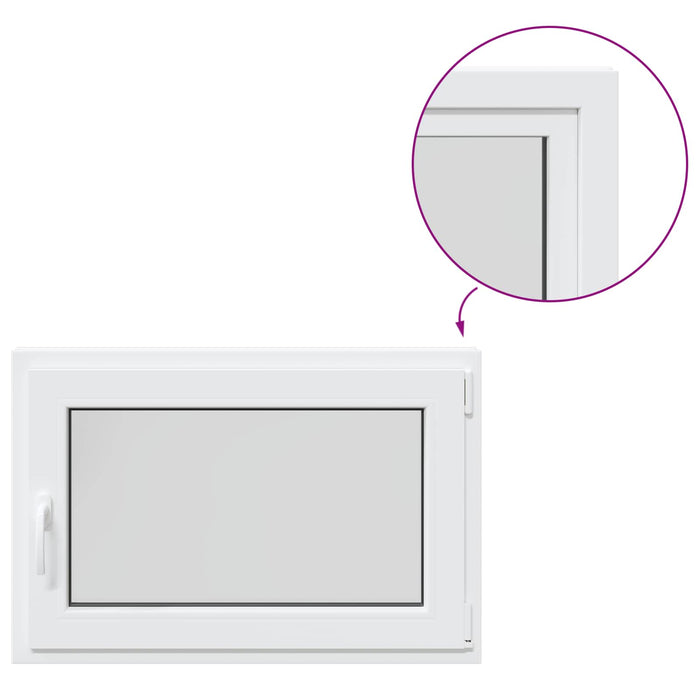 Fereastră pentru subsol RISOR 50 x 55 cm PVC și Sticlă WALTI
