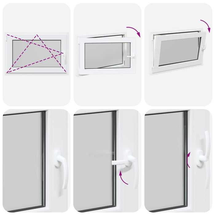 Fereastră pentru subsol RISOR 50 x 55 cm PVC și Sticlă WALTI