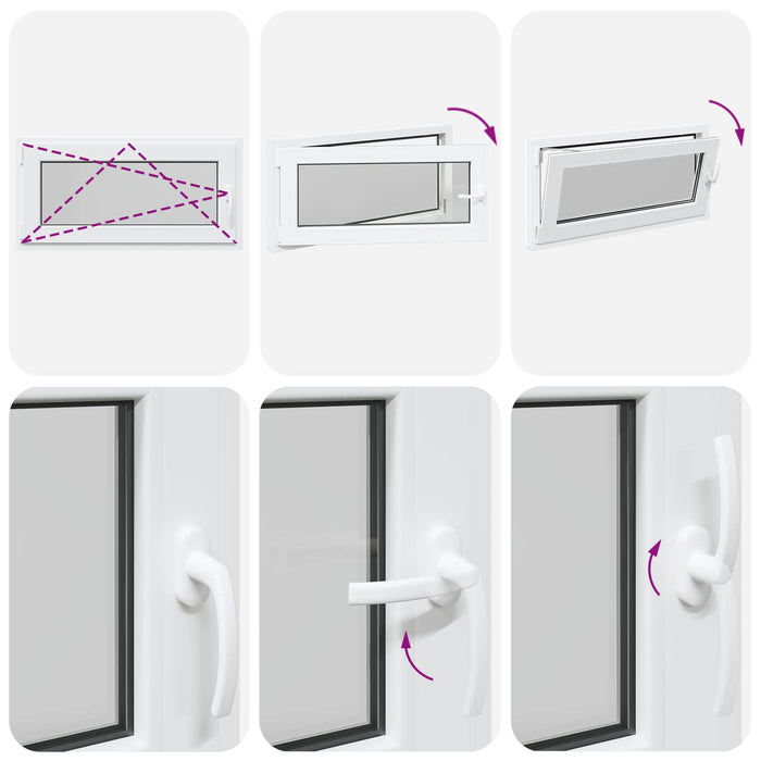 Fereastră pentru subsol RISOR 100 x 55 cm PVC și Sticlă WALTI