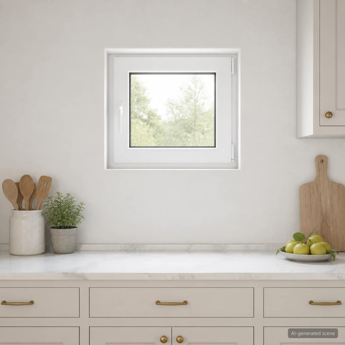 Fereastră pentru subsol RISOR 55 x 50 cm PVC și Sticlă - WALTI WALTI