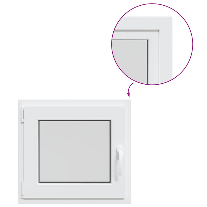 Fereastră pentru subsol RISOR 55 x 50 cm PVC și Sticlă - WALTI WALTI