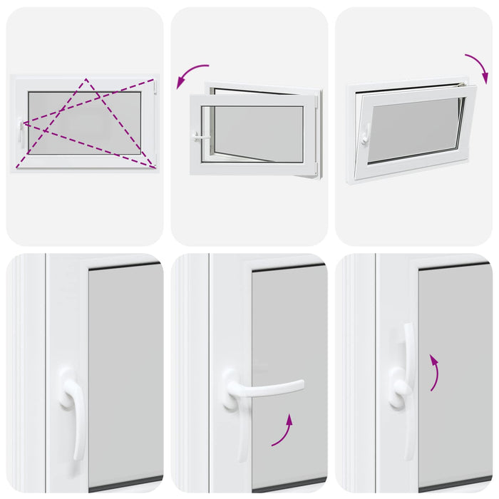 Fereastră pentru subsol RISOR 95 x 50 cm PVC și Sticlă WALTI