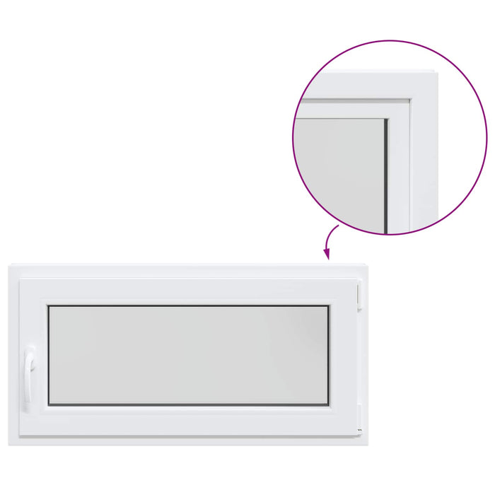 Fereastră pentru subsol RISOR 50 x 55 cm PVC și Sticlă WALTI