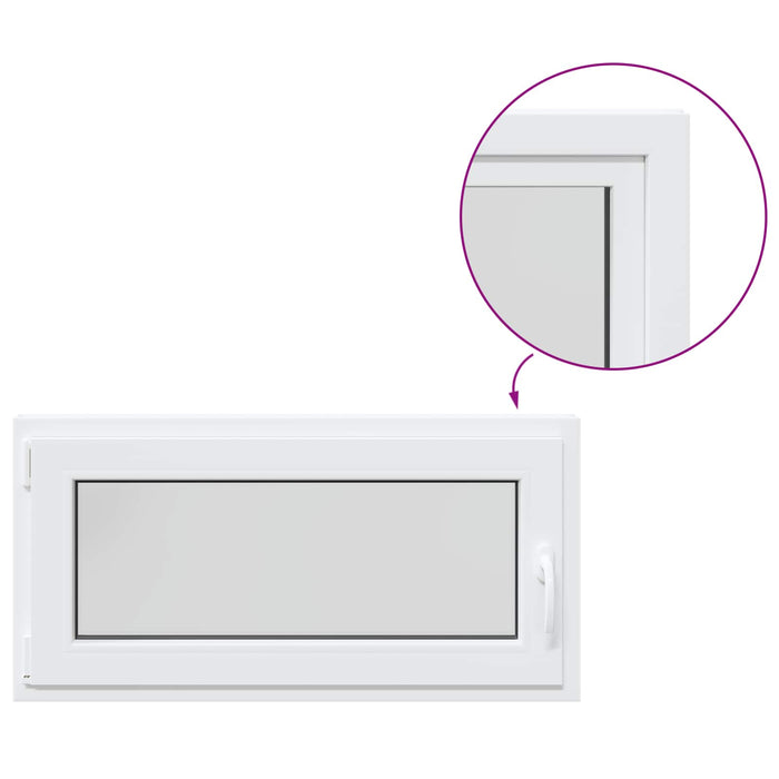 Fereastră pentru subsol RISOR 50 x 55 cm PVC și Sticlă WALTI