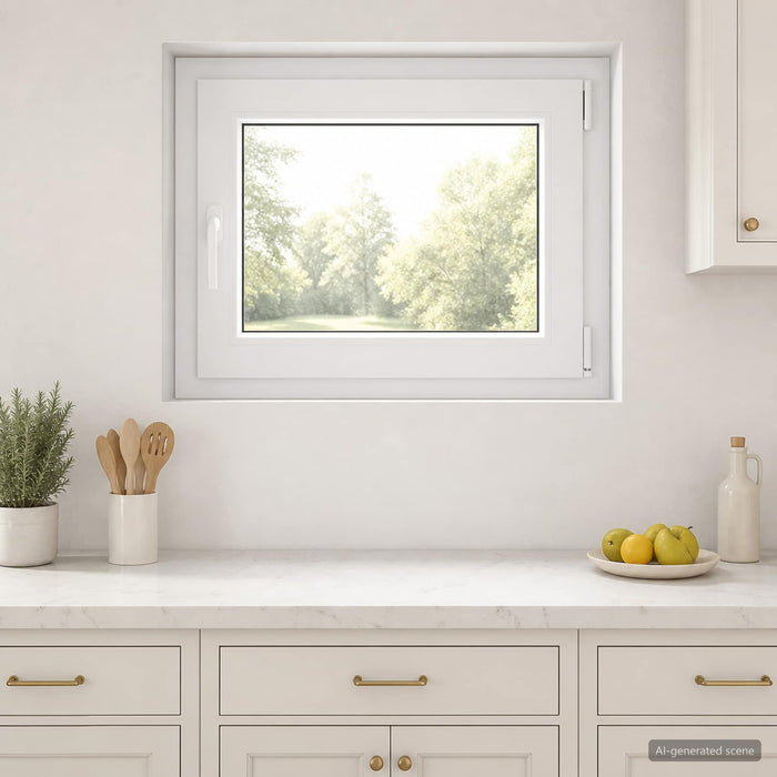 Fereastră de subsol culoare internă albă RISOR 75 x 55 cm WALTI