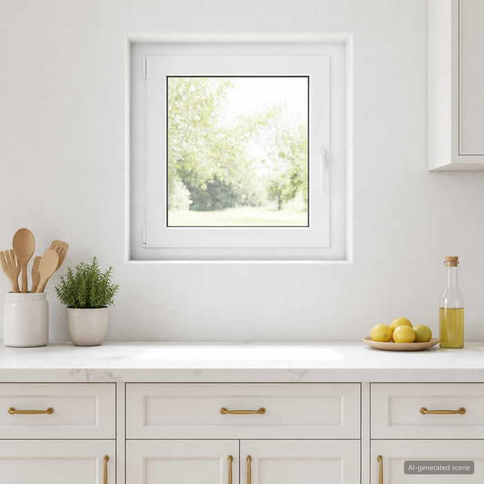 Fereastră de subsol culoare internă albă RISOR 70 x 70 cm WALTI