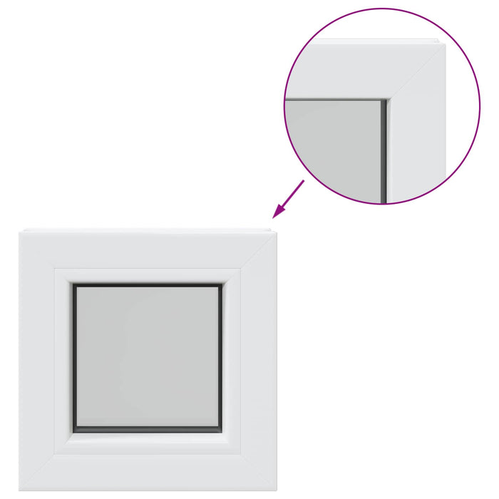 Fereastră pentru Beciu RISOR 30 x 30 cm PVC și Sticlă WALTI