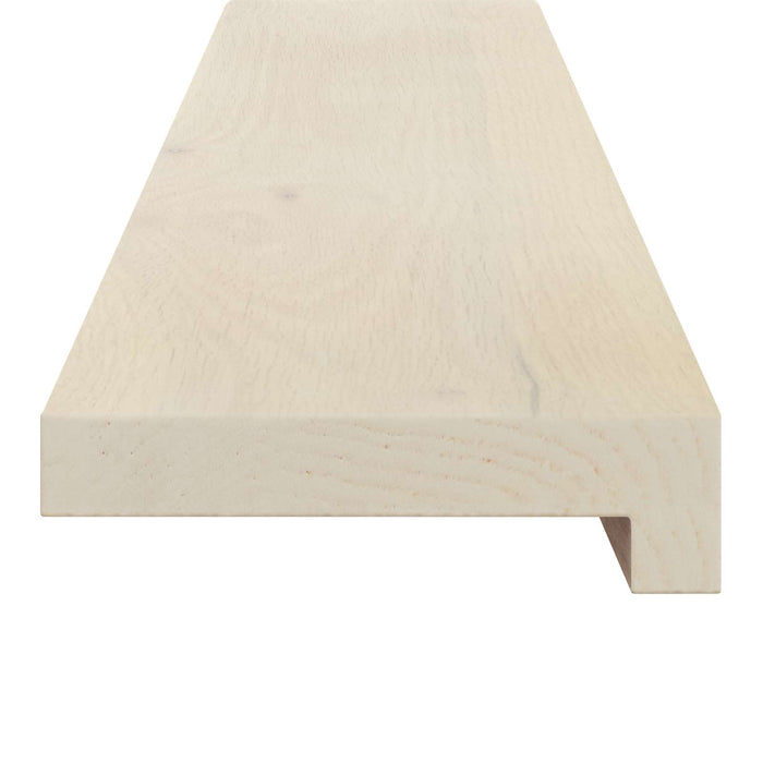 Pervazuri 2 buc. Alb 100 x 30 x 2 cm Lemn de stejar masiv WALTI