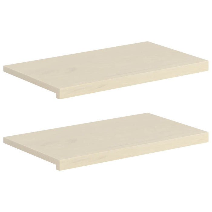 Pervazuri 2 buc. Alb 70 x 30 x 2 cm Lemn de stejar masiv WALTI