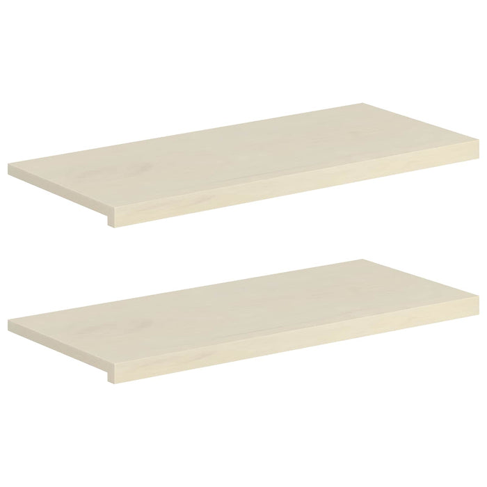 Pervazuri 2 buc. Alb 90 x 40 x 2 cm Lemn de stejar masiv WALTI
