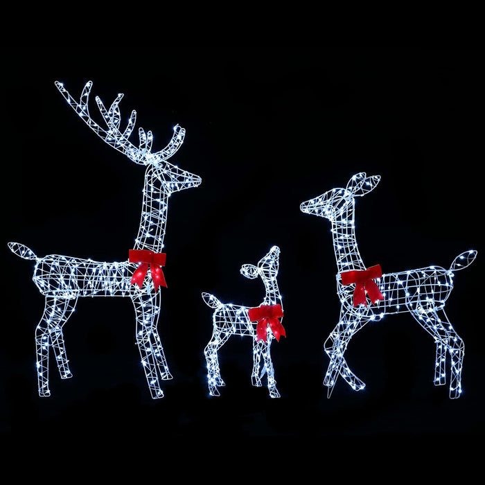 Familie de reni de Crăciun cu LED 700 LED-uri Alb rece WALTI