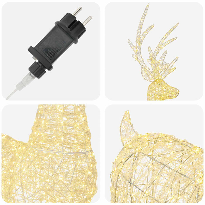 Ren de Crăciun LED tip figurină 1000 LED-uri Alb cald WALTI