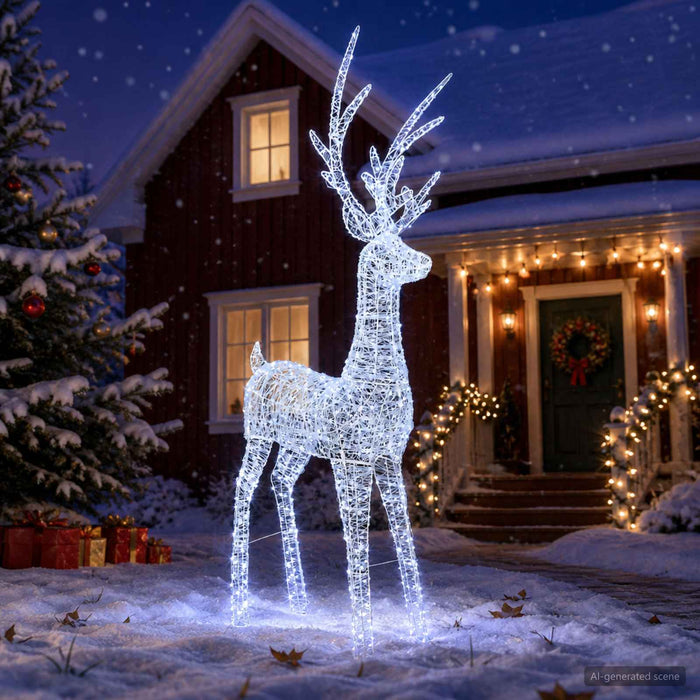 Ren de Crăciun LED tip figurină 1000 LED-uri Alb rece WALTI