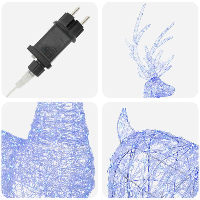 Ren de Crăciun LED tip figurină 1000 LED-uri Albastru WALTI