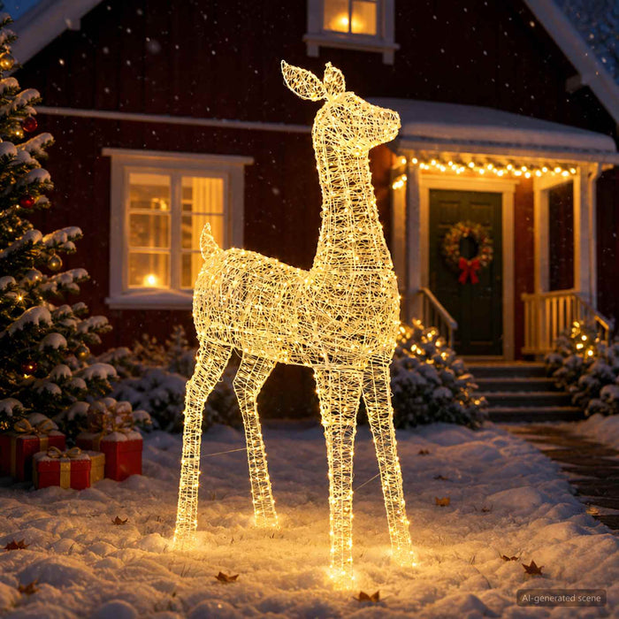 Ren de Crăciun LED tip figurină LOVIISA 900 LED-uri Alb cald - WALTI WALTI