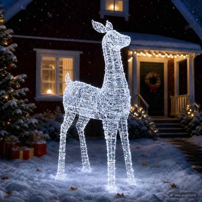 Ren de Crăciun LED tip figurină LOVIISA 900 LED-uri Alb rece WALTI