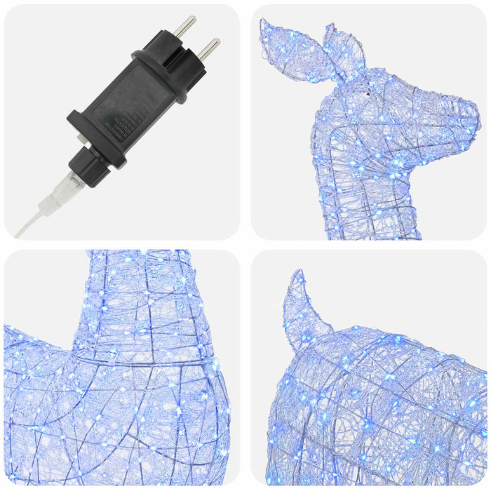 Ren de Crăciun LED tip figurină LOVIISA 900 LED-uri Albastru WALTI