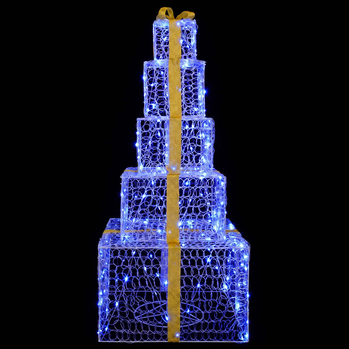 Turn de cadouri de Crăciun cu LED 250 LED-uri Albastru WALTI
