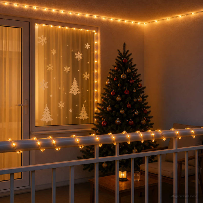 Furtun luminos LED de Crăciun 1200 LED-uri Galben 50 m WALTI