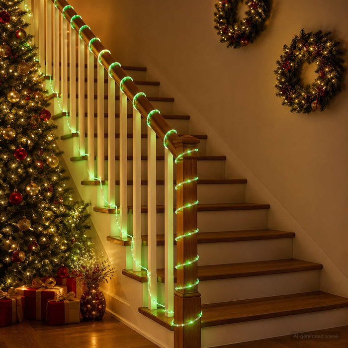 Furtun luminos LED de Crăciun 2400 LED-uri Verde 100 m WALTI