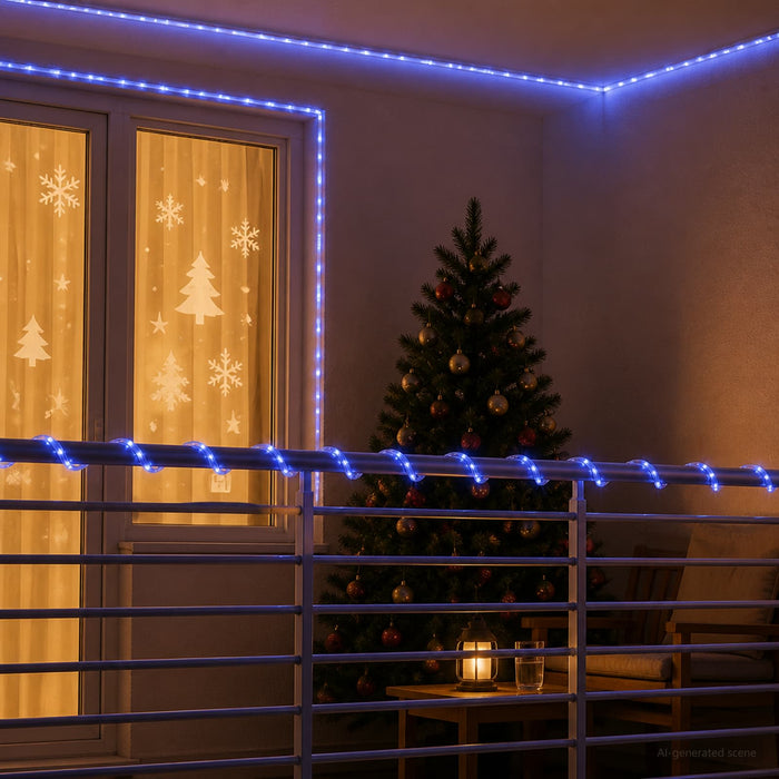 Furtun luminos LED de Crăciun 480 LED-uri Albastru și 20 m - WALTI WALTI