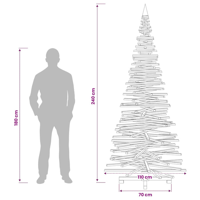 Brad de Crăciun din lemn KOTKA 240 cm Lemn masiv de pin WALTI