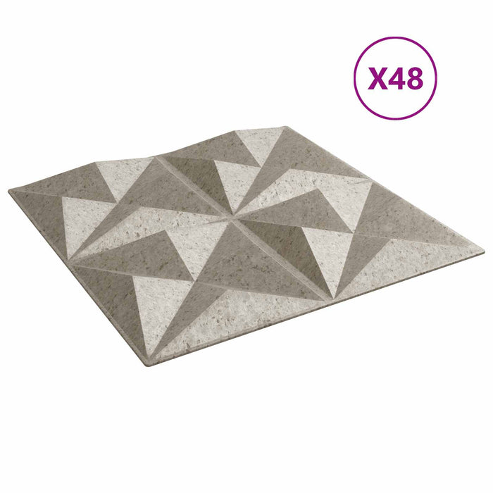Panouri de perete 48 pcs Origami beton 50 x 50 cm Spumă XPS WALTI