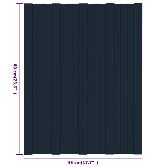 Panou de acoperiș 36 pcs Antracit 60 x 45 cm Oțel galvanizat - WALTI WALTI
