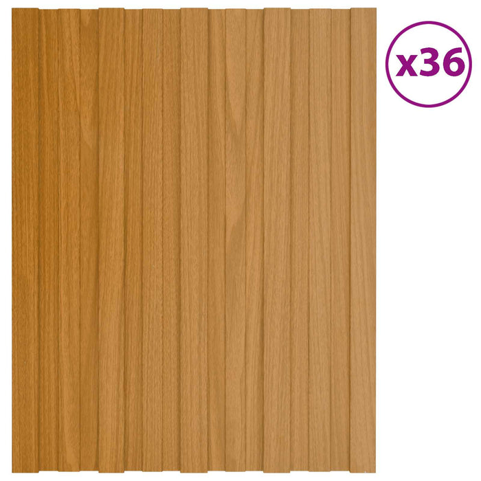 Panou de acoperiș 36 pcs natural 60 x 45 cm Oțel galvanizat - WALTI WALTI