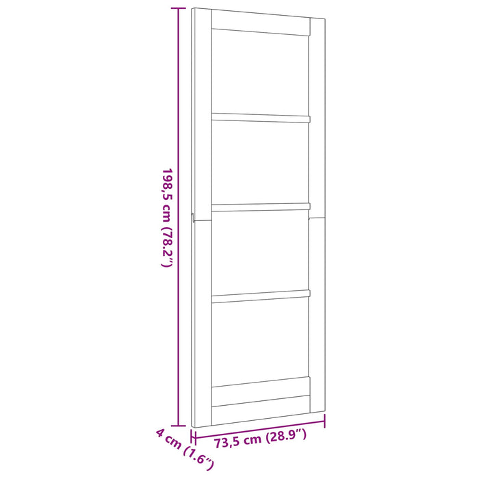 Ușă de interior Alb 73,5 x 198,5 cm placaj - WALTI WALTI