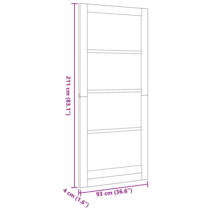 Ușă de interior natural 93 x 211 cm placaj WALTI
