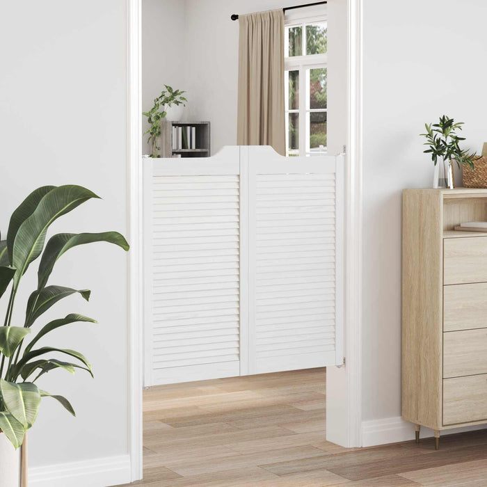 Uși oscilante 2 pcs Alb Lemn masiv de pin WALTI