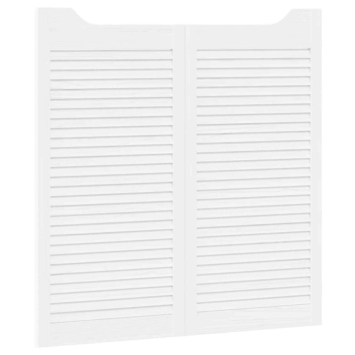 Uși oscilante 2 pcs Alb Lemn masiv de pin WALTI