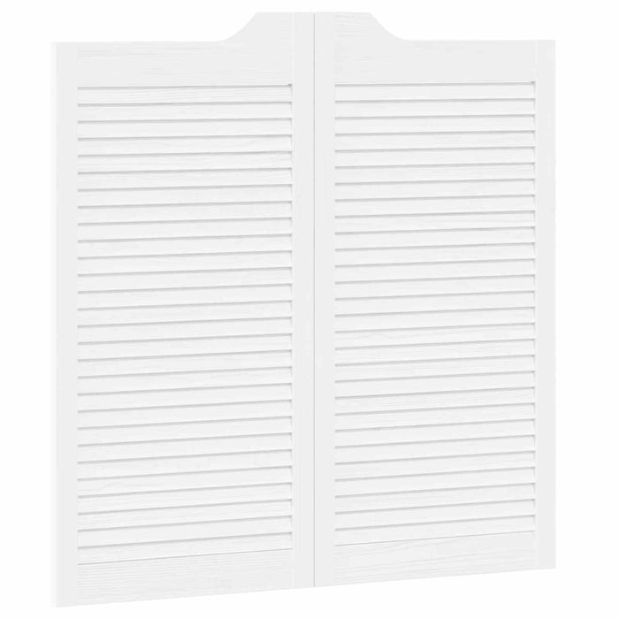 Uși oscilante 2 pcs Alb Lemn masiv de pin WALTI