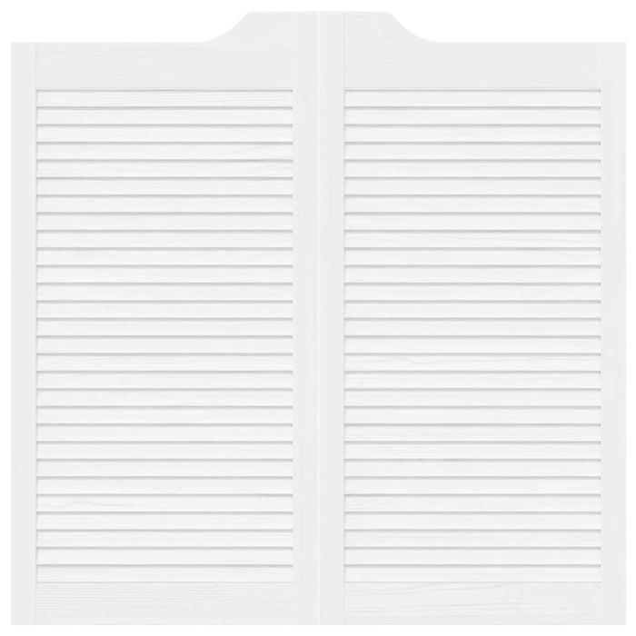 Uși oscilante 2 pcs Alb Lemn masiv de pin WALTI