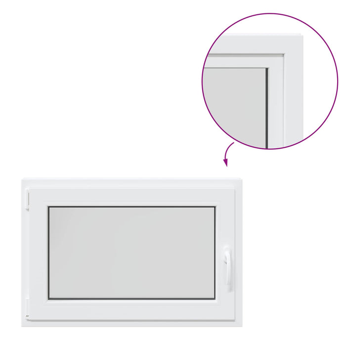 Fereastră pentru subsol RISOR 90 x 70 cm PVC și Sticlă Alb - WALTI WALTI