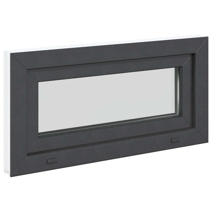 Fereastră pentru subsol RISOR 80 x 40 cm PVC și Sticlă Antracit - WALTI WALTI