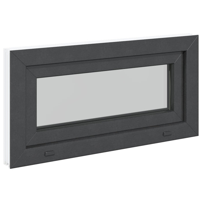 Fereastră pentru subsol RISOR 80 x 40 cm PVC și Sticlă Antracit - WALTI WALTI